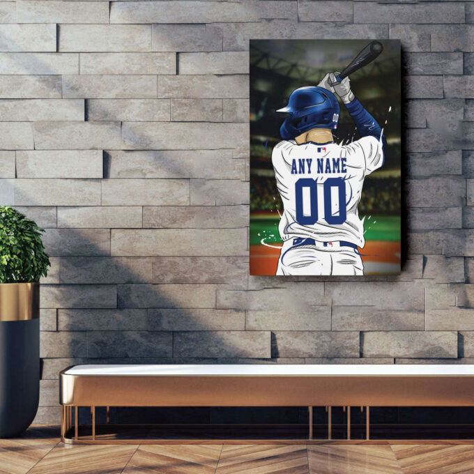 Los Angeles Dodgers Jersey MLB Personalized Jersey Custom Name and Number Canvas Wall Art Print Home Decor Framed Poster Man Cave Gift