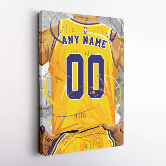 Los Angeles Lakers Jersey NBA Personalized Jersey Custom Name and Number Canvas Wall Art  Print Home Decor Framed Poster Man Cave Gift