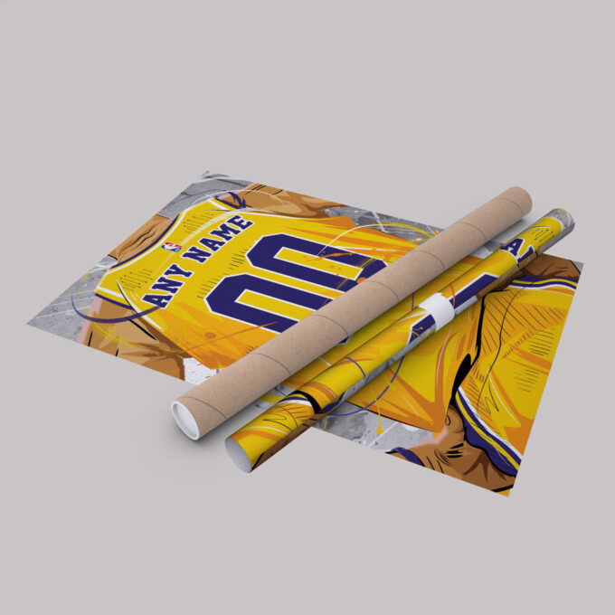 Los Angeles Lakers Jersey NBA Personalized Jersey Custom Name and Number Canvas Wall Art  Print Home Decor Framed Poster Man Cave Gift