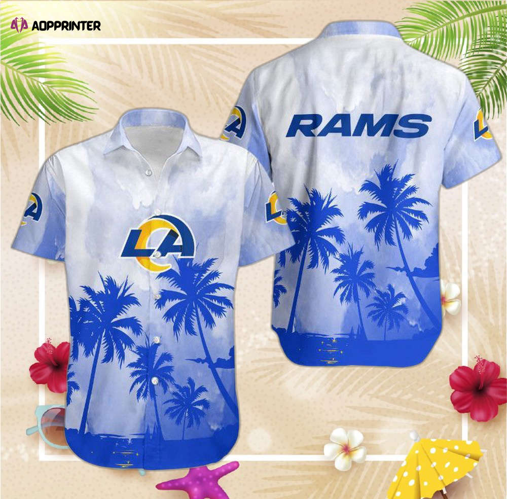 Los Angeles Rams Coconut Trees NFL Gift For Fan Hawaiian Los Angeles Rams Coconut Trees NFL Gift For Fan Hawaiian