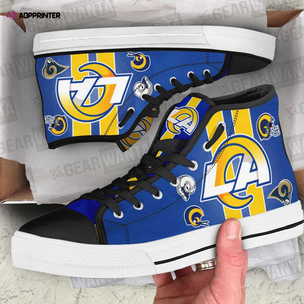 Los Angeles Rams High Top Shoes Custom For Fans Los Angeles Rams High Top Shoes Custom For Fans
