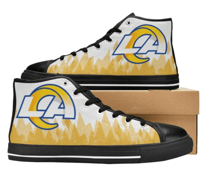 Los Angeles Rams NFL Football Custom Canvas High Top Shoes