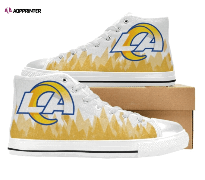Los Angeles Rams NFL Football Custom Canvas High Top Shoes