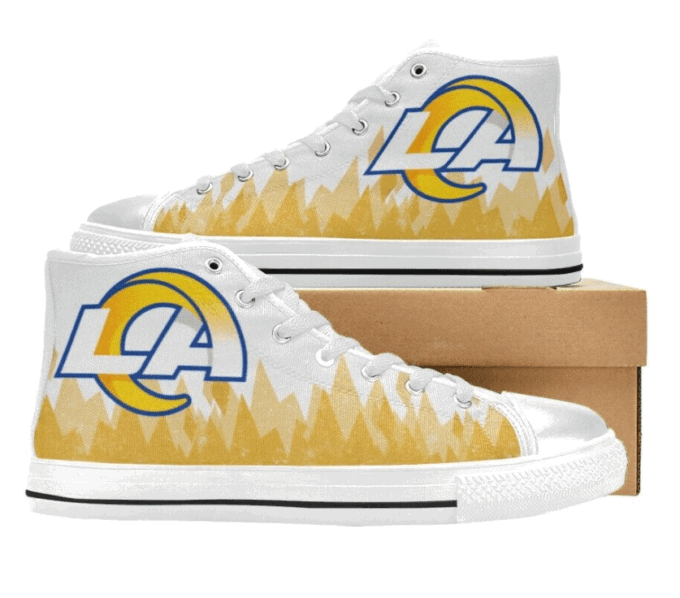 Los Angeles Rams NFL Football Custom Canvas High Top Shoes