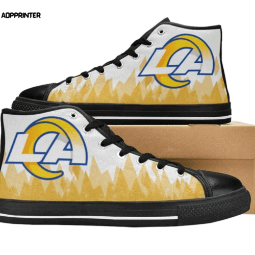 Cart 5 Los Angeles Rams NFL Football Custom Canvas High Top Shoes