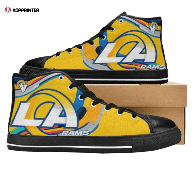 Los Angeles Rams NFL Football Custom Canvas High Top Shoes