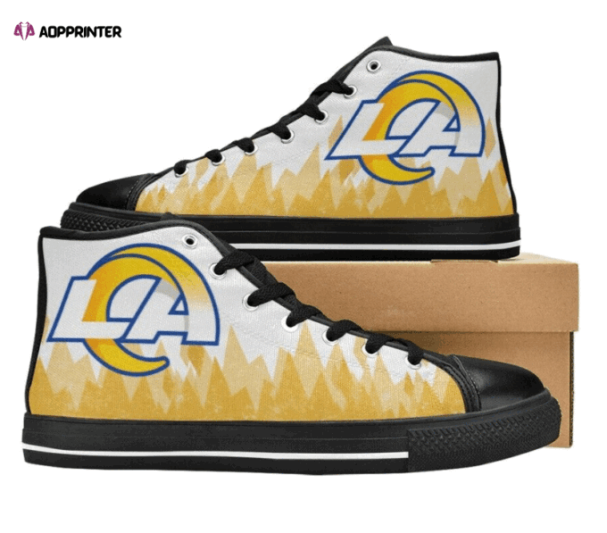 Los Angeles Rams NFL Football Custom Canvas High Top Shoes