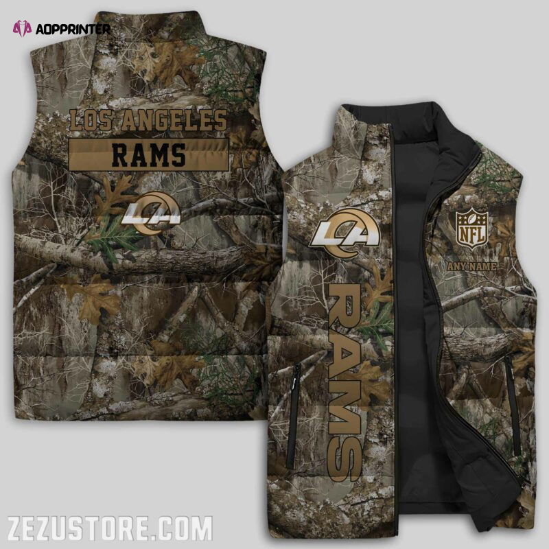 Los Angeles Rams NFL Sleeveless Puffer Jacket Custom For Fans Gifts Los Angeles Rams NFL Sleeveless Puffer Jacket Custom For Fans Gifts