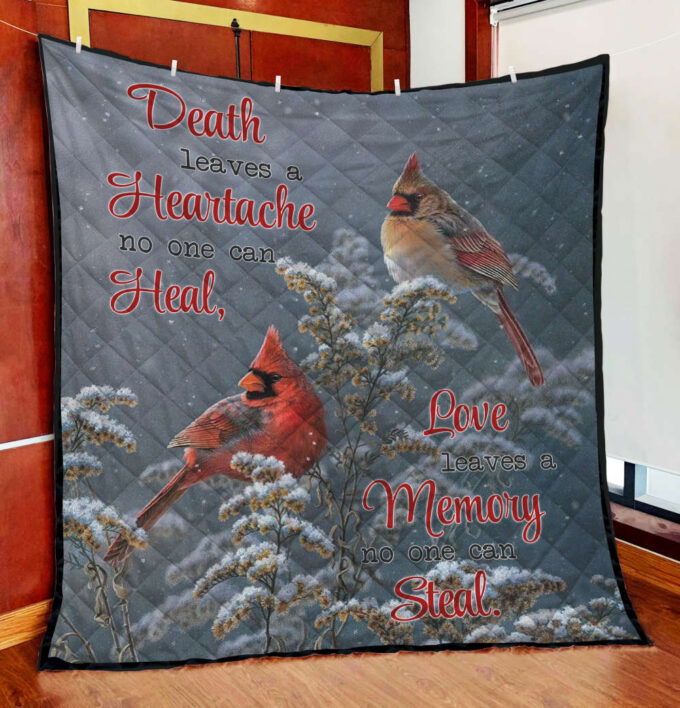 Love Leaves A Memory No One Can Steal Quilt Blanket Memorial
