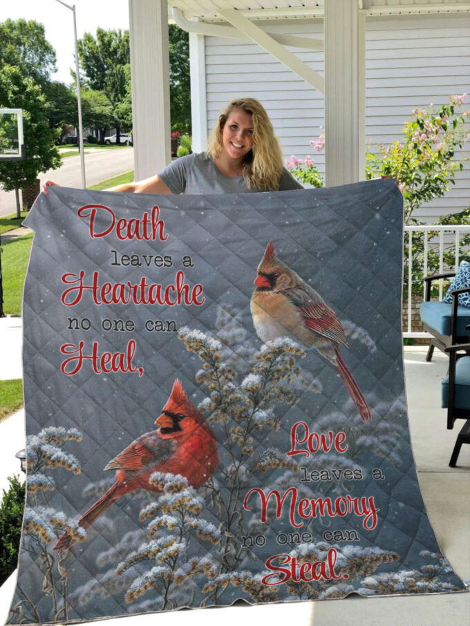Love Leaves A Memory No One Can Steal Quilt Blanket Memorial