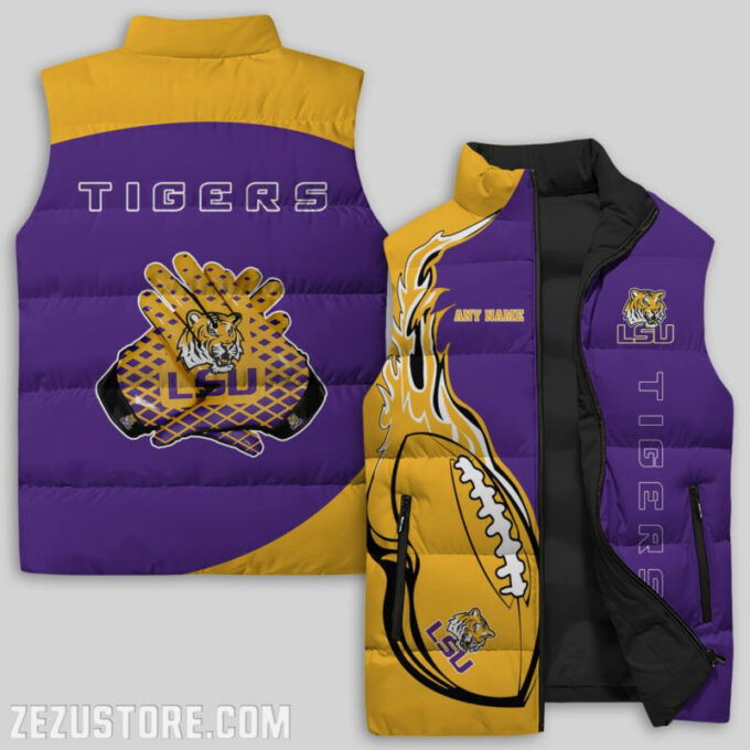 LSU Tigers NCAA Sleeveless Puffer Jacket Custom For Fans Gifts