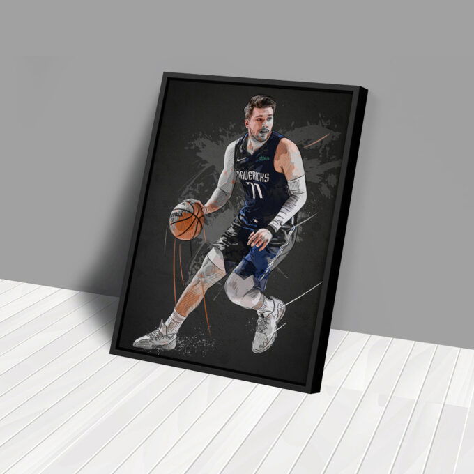 Luka Doncic Art Dallas Mavericks NBA Wall Art Home Decor Hand Made Poster Canvas Print