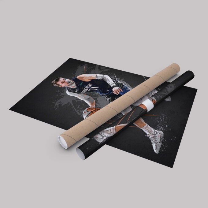 Luka Doncic Art Dallas Mavericks NBA Wall Art Home Decor Hand Made Poster Canvas Print