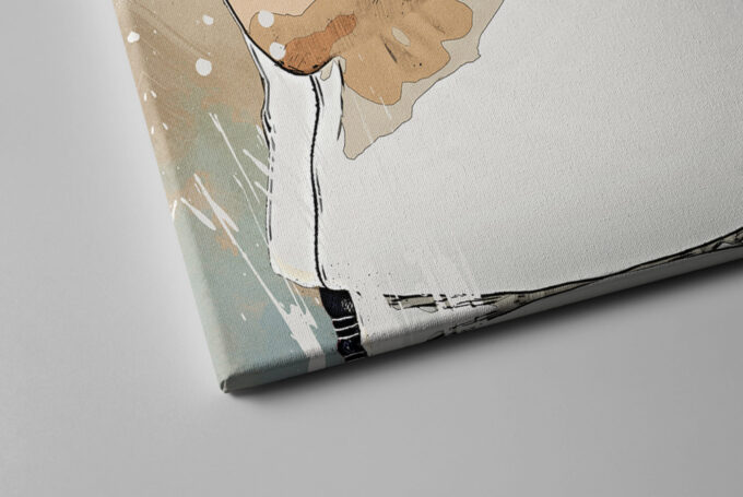 Luka Doncic Basketball Effect Mavericks White Jersey Canvas Unique Design Wall Art Print Hand Made Ready to Hang Custom Design