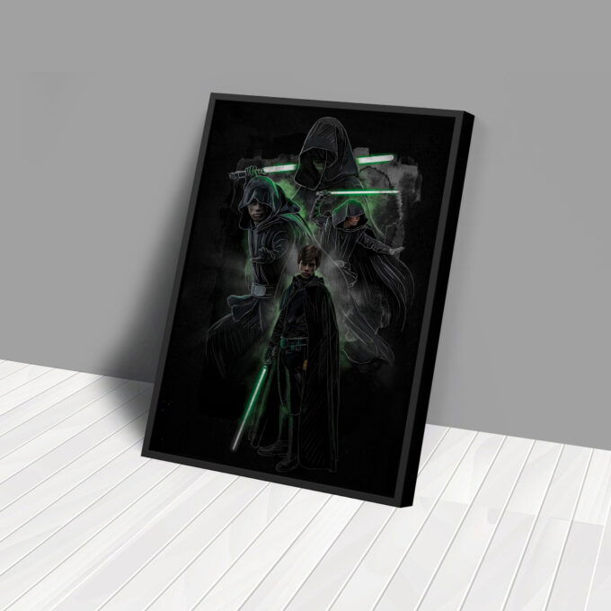 Luke Skywalker Poster Star Wars Art Canvas Wall Art Print Home Decor Framed Poster Gift for Kids