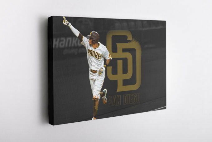 Manny Machado Celebration Poster San Diego Padres Baseball Canvas Unique Design Wall Art Print Hand Made Ready to Hang Custom Design
