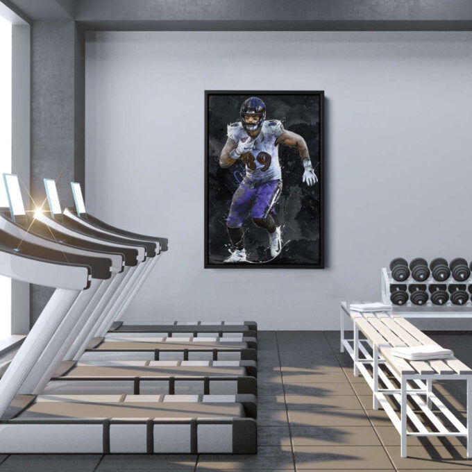 Mark Andrews Art Baltimore Ravens  NFL Canvas Wall Art Home Decor Framed Poster Man Cave Gift