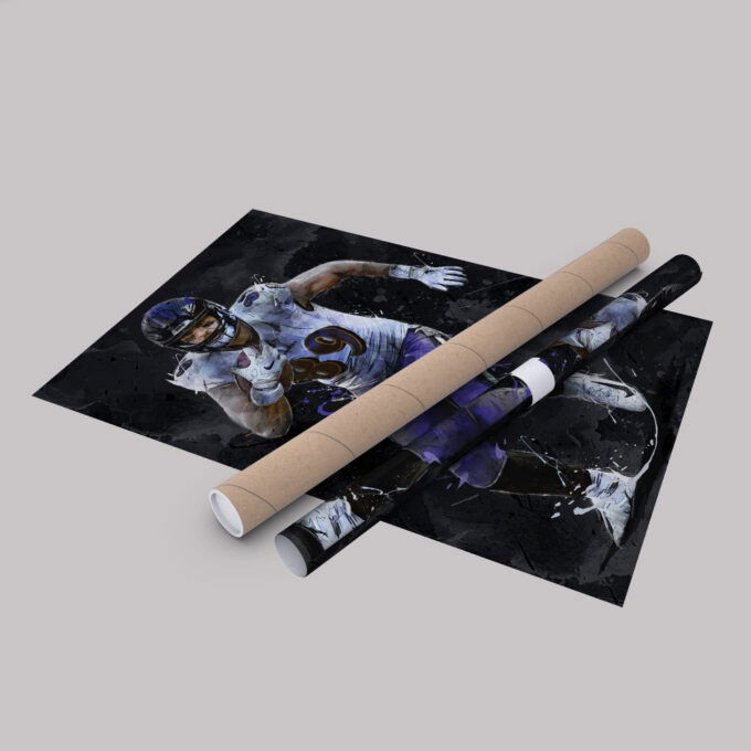 Mark Andrews Art Baltimore Ravens  NFL Canvas Wall Art Home Decor Framed Poster Man Cave Gift