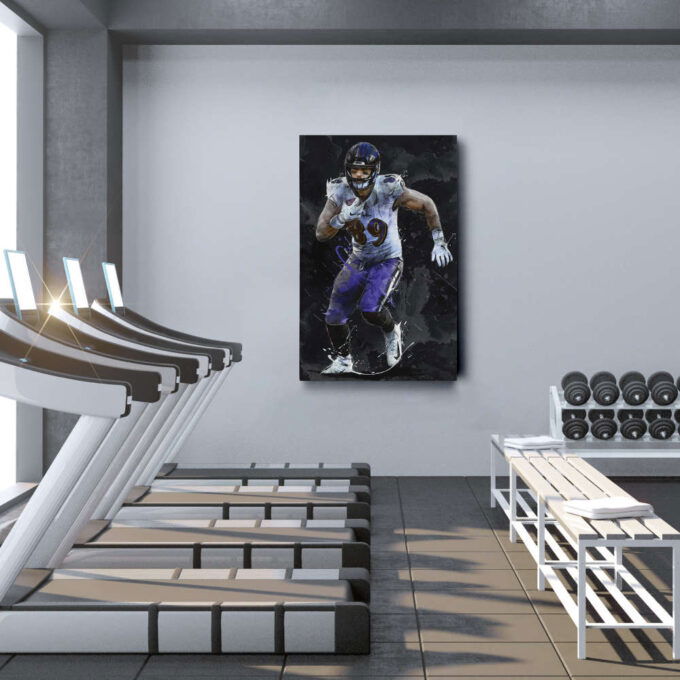 Mark Andrews Art Baltimore Ravens  NFL Canvas Wall Art Home Decor Framed Poster Man Cave Gift