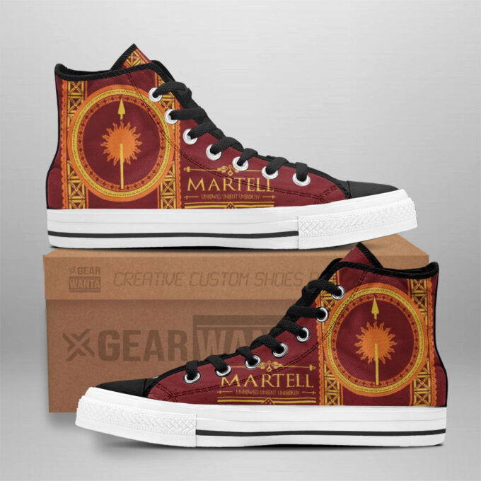 Martell Game Of Thrones High Top Canvas Shoes Custom For Fans