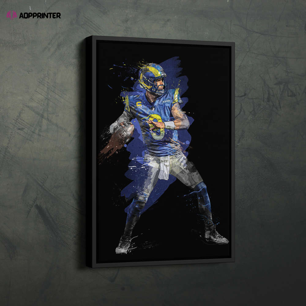 Matthew Stafford Art Los Angeles Rams NFL Wall Art Home Decor Hand Made Poster Canvas Print Matthew Stafford Art Los Angeles Rams NFL Wall Art Home Decor Hand Made Poster Canvas Print