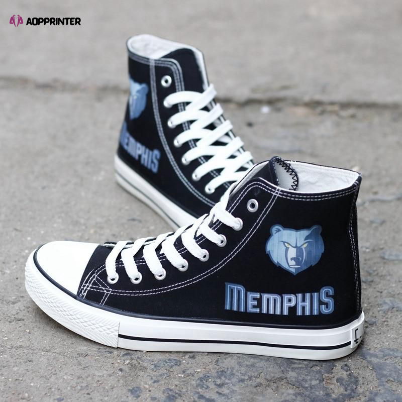 Memphis Grizzlies Custom Canvas High Top Shoes Memphis Grizzlies Custom Canvas High Top Shoes