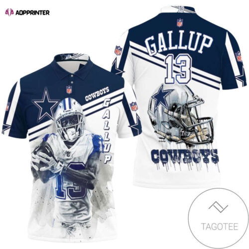 Mens & Womens Dallas Cowboys Michael Gallup 13 3d All Over Print Polo Shirt