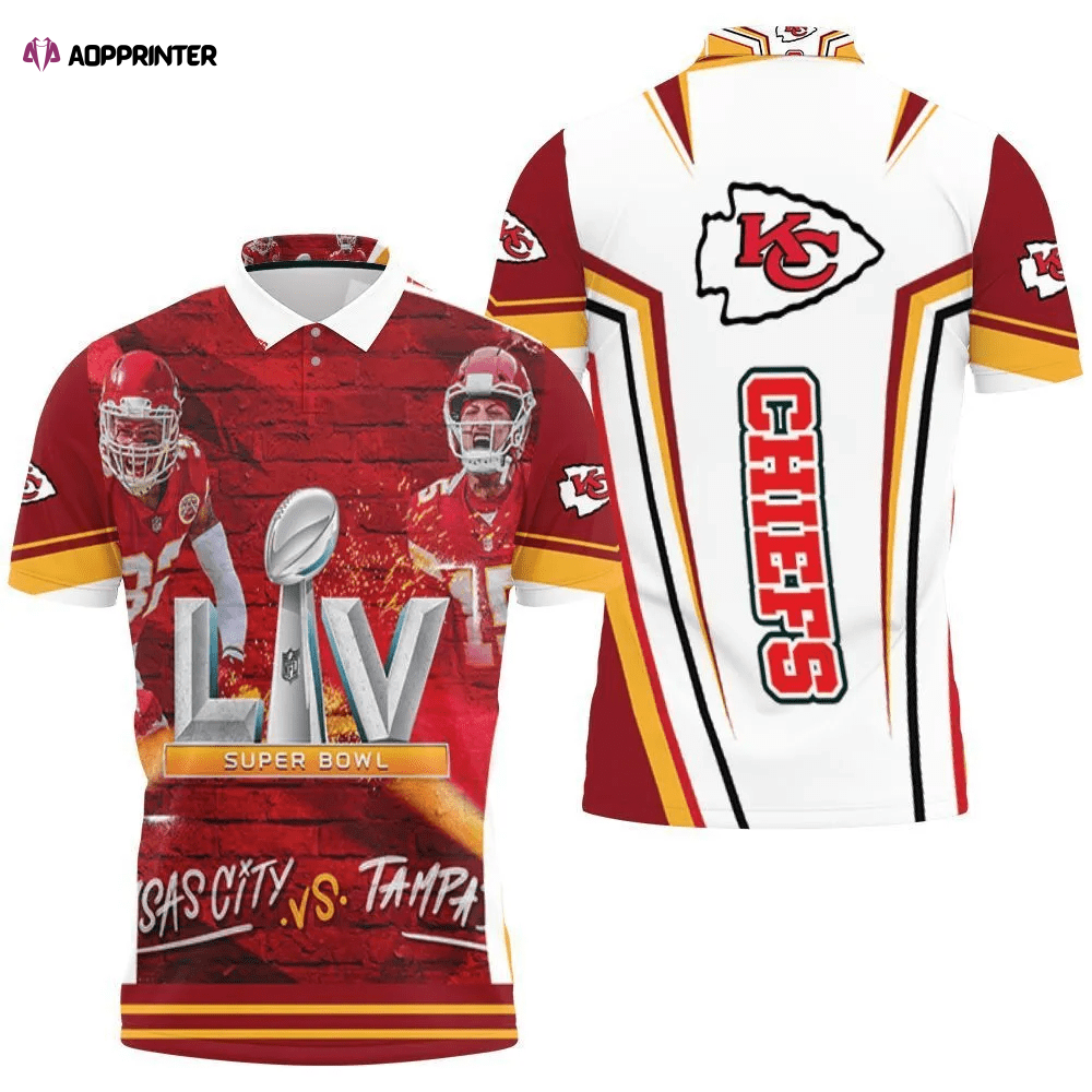 Mens & Womens Kansas City Chiefs Vs Tampa Rays Buccaneers Super Bowl 2021 Afc West Division 3D Polo Shirt Mens & Womens Kansas City Chiefs Vs Tampa Rays Buccaneers Super Bowl 2021 Afc West Division 3D Polo Shirt