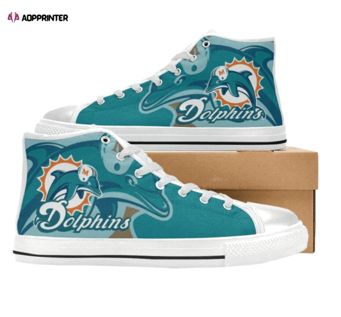 Miami Dolphins NFL Football Custom Canvas High Top Shoes