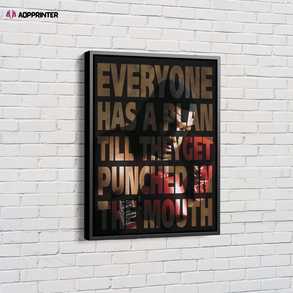 Mike Tyson Quote Photo Collage Art Poster Boxing Canvas Unique Design Wall Art Print Hand Made Ready to Hang Custom Design Mike Tyson Quote Photo Collage Art Poster Boxing Canvas Unique Design Wall Art Print Hand Made Ready to Hang Custom Design