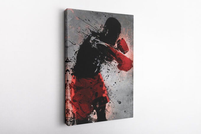 Miky Tyson Splash Art Poster Boxing Canvas Unique Design Wall Art Print Hand Made Ready to Hang Custom Design