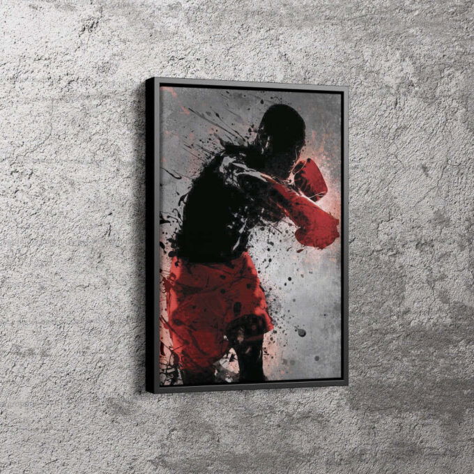 Miky Tyson Splash Art Poster Boxing Canvas Unique Design Wall Art Print Hand Made Ready to Hang Custom Design