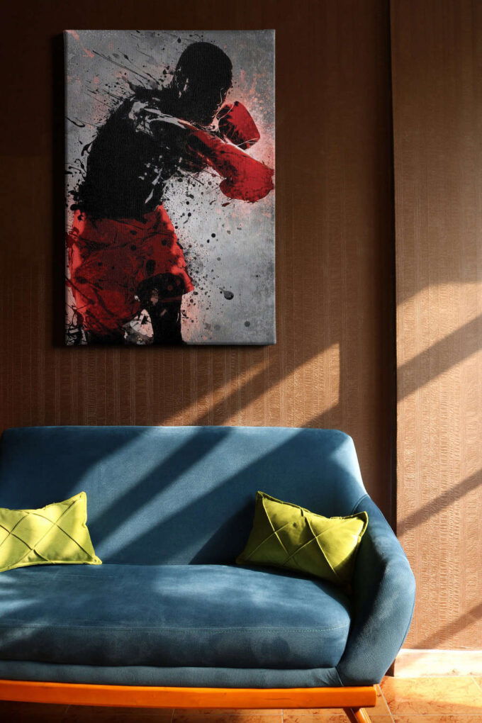 Miky Tyson Splash Art Poster Boxing Canvas Unique Design Wall Art Print Hand Made Ready to Hang Custom Design