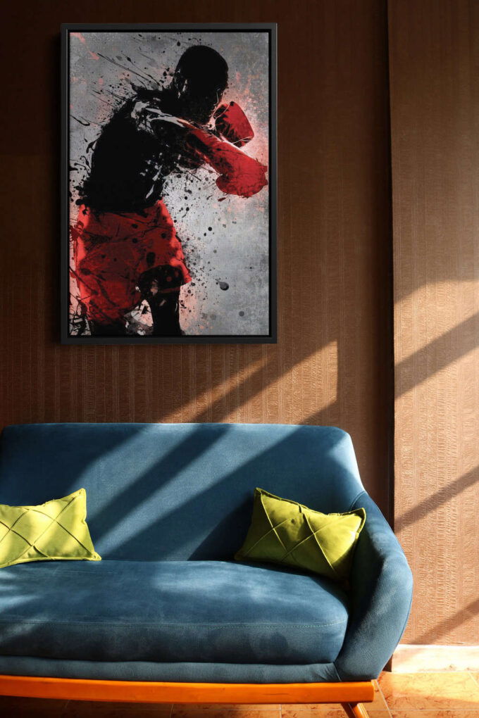 Miky Tyson Splash Art Poster Boxing Canvas Unique Design Wall Art Print Hand Made Ready to Hang Custom Design