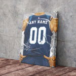Minnesota Timberwolves Jersey NBA Personalized Jersey Custom Name and Number Canvas Wall Art  Print Home Decor Framed Poster Man Cave Gift