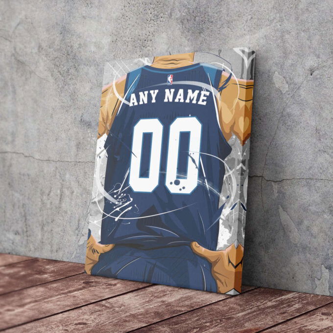 Minnesota Timberwolves Jersey NBA Personalized Jersey Custom Name and Number Canvas Wall Art  Print Home Decor Framed Poster Man Cave Gift