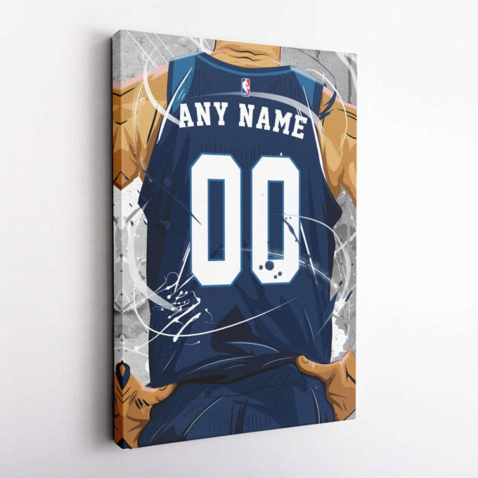 Minnesota Timberwolves Jersey NBA Personalized Jersey Custom Name and Number Canvas Wall Art  Print Home Decor Framed Poster Man Cave Gift
