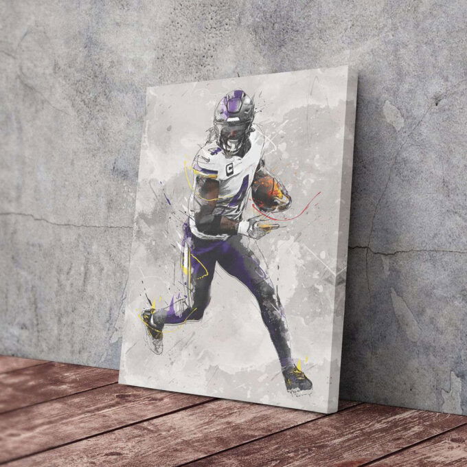 Minnesota Vikings Dalvin Cook Poster: NFL Canvas Wall Art – Perfect Man Cave Gift!
