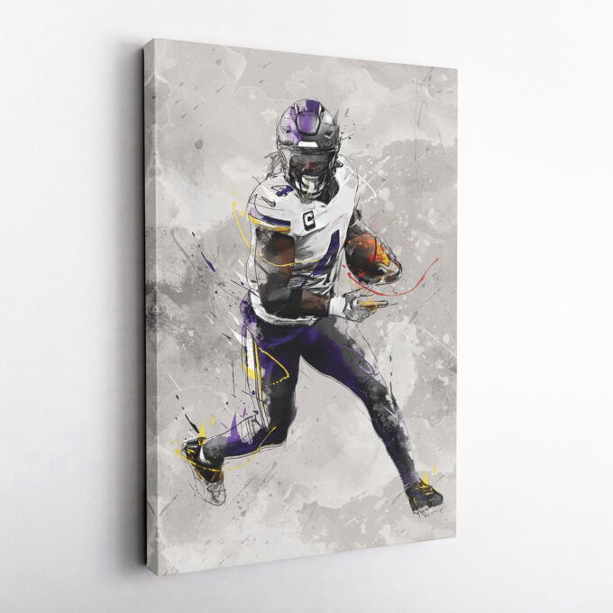 Minnesota Vikings Dalvin Cook Poster: NFL Canvas Wall Art – Perfect Man Cave Gift!