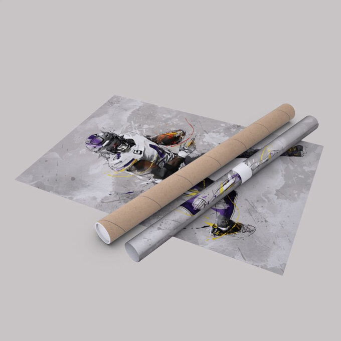 Minnesota Vikings Dalvin Cook Poster: NFL Canvas Wall Art – Perfect Man Cave Gift!