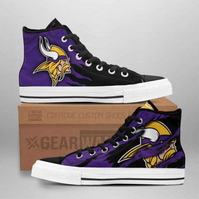 Minnesota Vikings High Top Shoes Custom For Fans