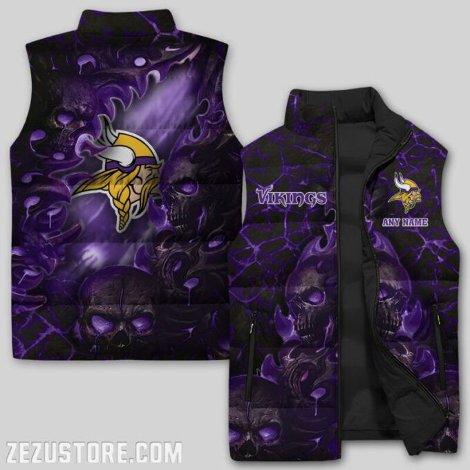 Minnesota Vikings NFL Sleeveless Puffer Jacket Custom For Fans Gifts