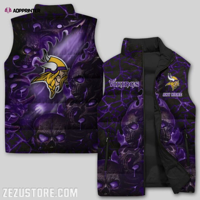 Minnesota Vikings NFL Sleeveless Puffer Jacket Custom For Fans Gifts