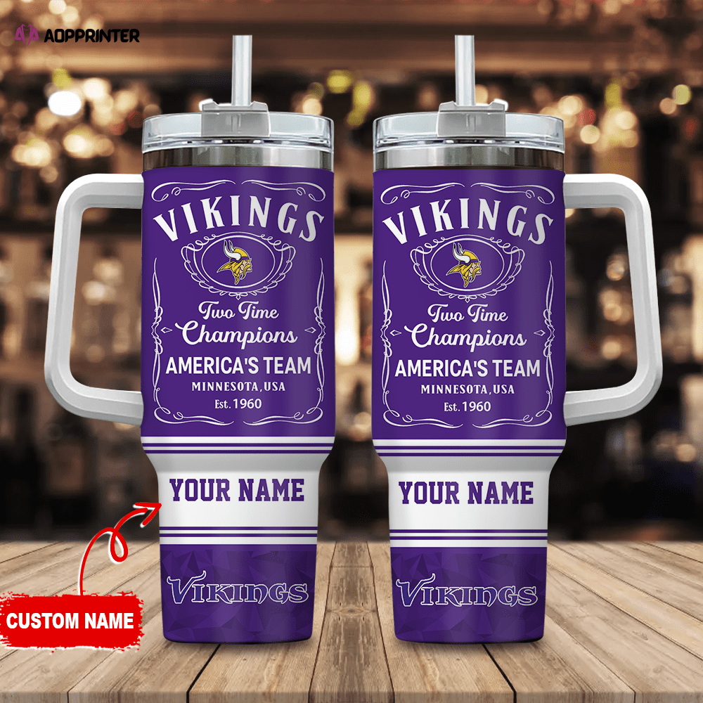 Minnesota Vikings Personalized NFL Jack Daniel’s 40oz Stanley Tumbler Minnesota Vikings Personalized NFL Jack Daniel’s 40oz Stanley Tumbler