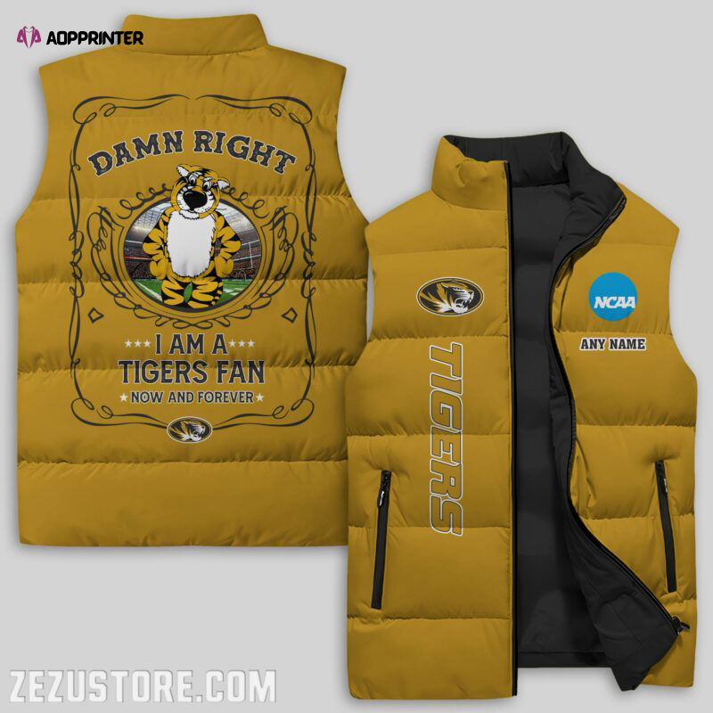 Missouri Tigers NCAA Sleeveless Puffer Jacket Custom For Fans Gifts Missouri Tigers NCAA Sleeveless Puffer Jacket Custom For Fans Gifts