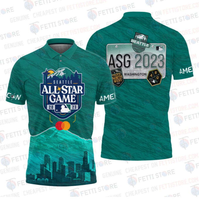 MLB All Star 2023 Baseball Pattern 3D Men’s Polo Shirt