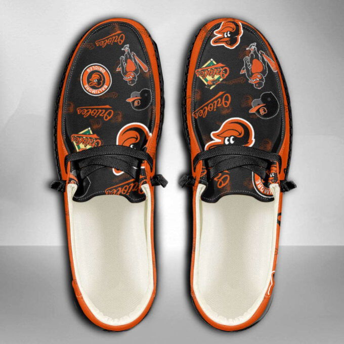 MLB Baltimore Orioles Hey Dude Shoes Wally Lace Up Loafers Moccasin Slippers