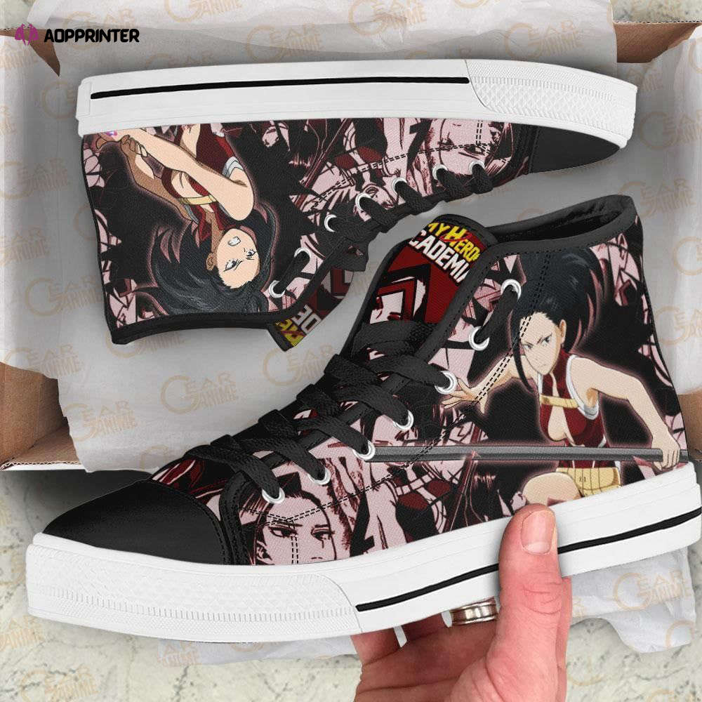 Momo Yaoyorozu High Top Shoes Custom My Hero Academia Anime For Fans Momo Yaoyorozu High Top Shoes Custom My Hero Academia Anime For Fans