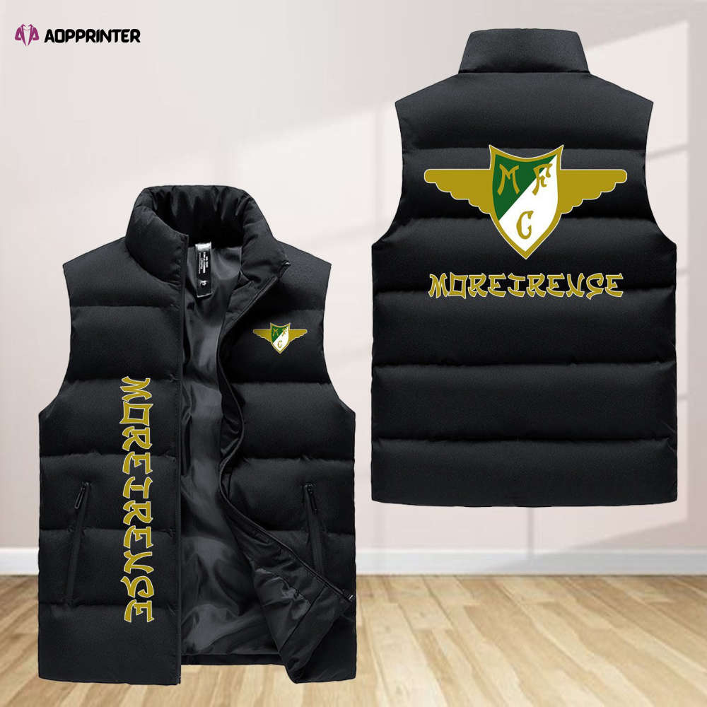 Moreirense F.C Sleeveless Puffer Jacket Custom For Fans Gifts Moreirense F.C Sleeveless Puffer Jacket Custom For Fans Gifts