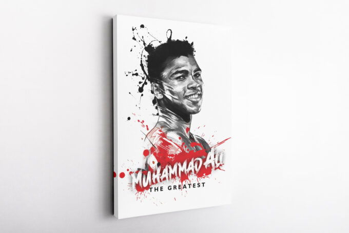 Muhammad Ali Art Poster The Greatest Boxing Canvas Unique Design Wall Art Print Hand Made Ready to Hang Custom Design